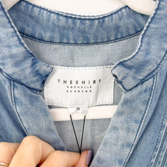 NEW THESHIRT Button Up Chambray Dress - Picture 6 of 9